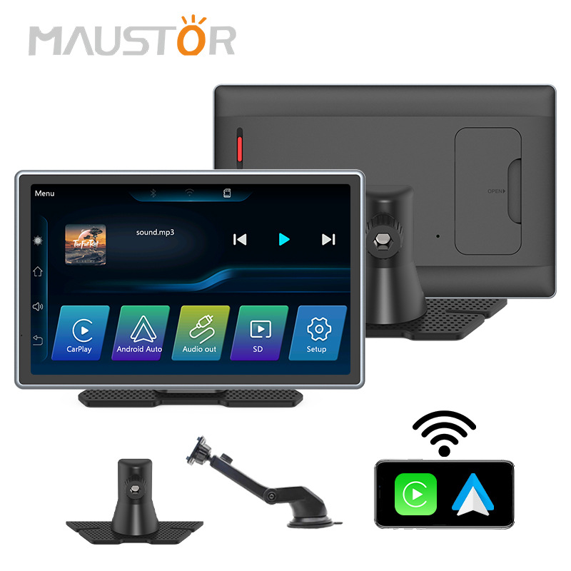 2026 nuevo 9 pulgadas portátil multimedia inalámbrico CARPLAY navegación Android reproductor de auto