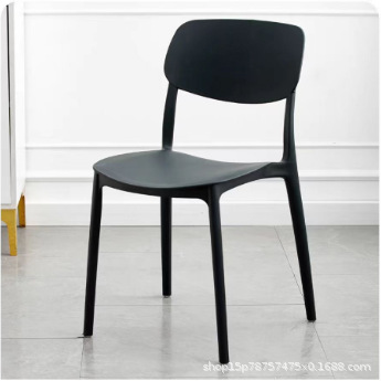 Silla de plástico para el hogar silla de respaldo de restaurante gruesa mesa de comedor silla de comedor comercial taburete moderno simple y cómodo al por mayor