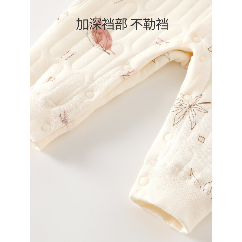 婴儿衣服宝宝三层保暖家居外出连体衣安阳童装一件批发哈衣爬服|undefined