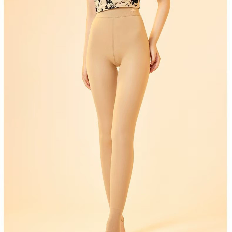 Шулия осенняя и зимняя бархатная шелковистая маска водяная легкая носки сетка талия светлые ноги кожи плюшевые толстые леггинсы