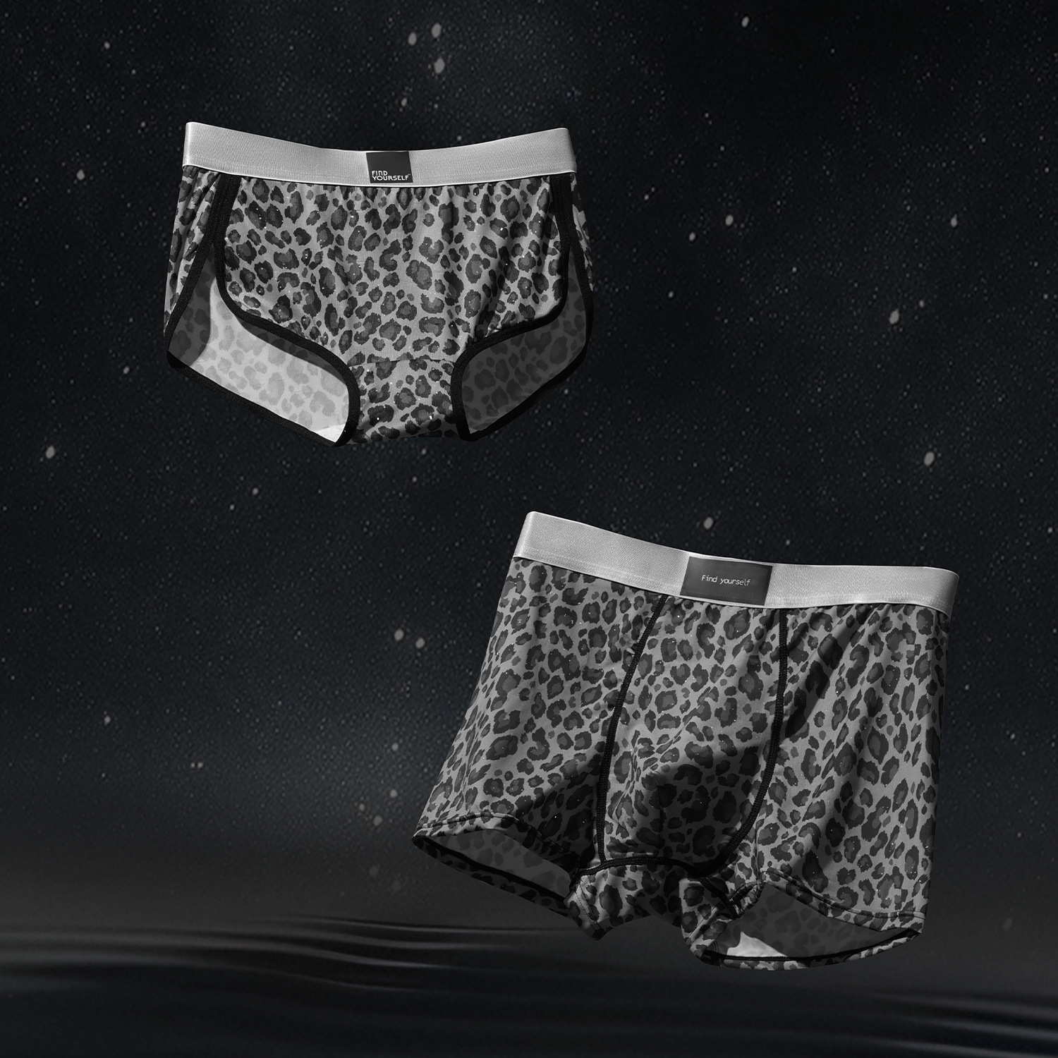 カップルパンツ満天星豹紋氷糸男性平角ズボン個性トレンドプリント女性三角ズボン卸売り