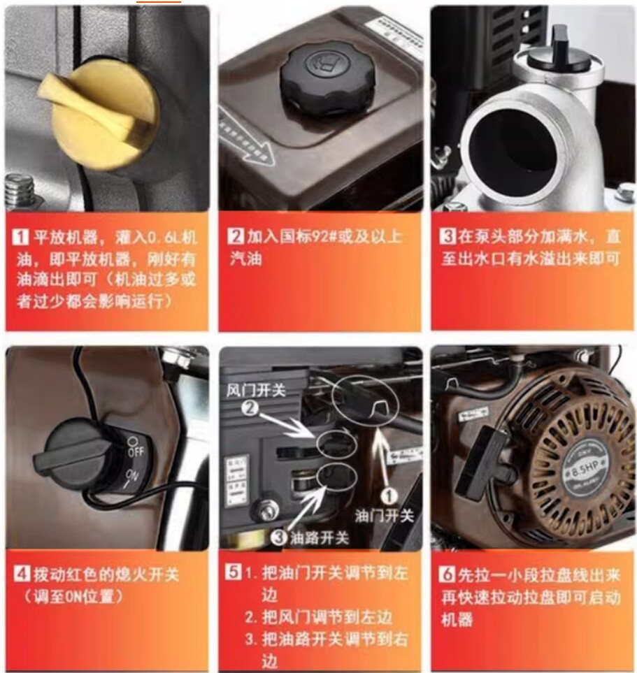 Gasoline engine variable frequency sprayer, micro-tiller for agricultural use, 170F/190F, smoothing and expanding four-stroke engine power unit