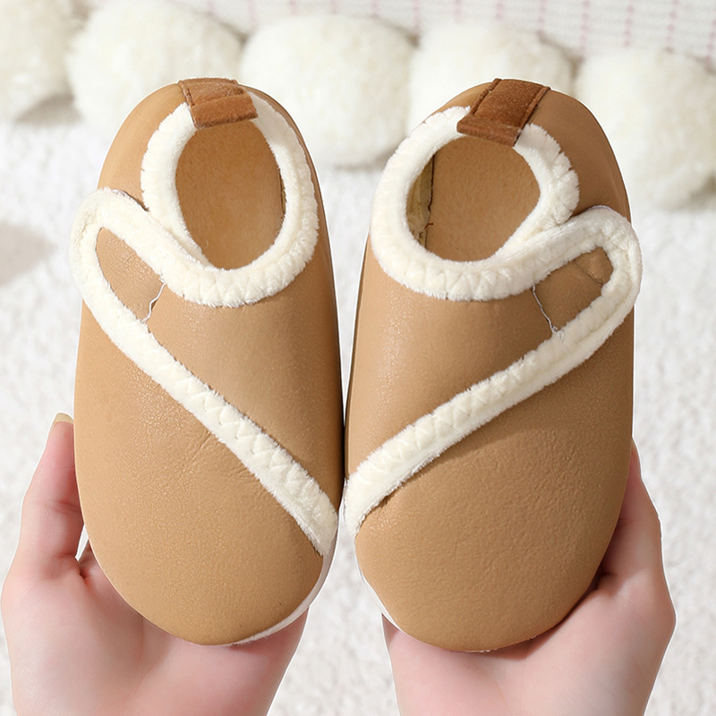 Floor shoes children's home indoor socks with velvet and thick sole floor socks baby non-slip soft sole early education socks and shoes
