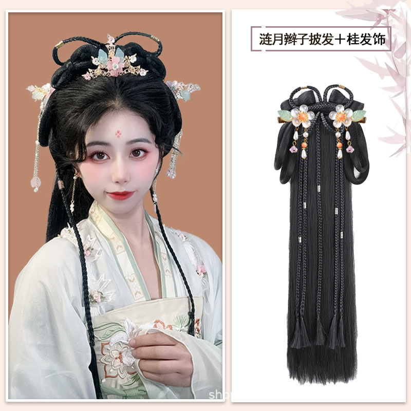 달 땋은 머리 성인용 계피 헤어 액세서리