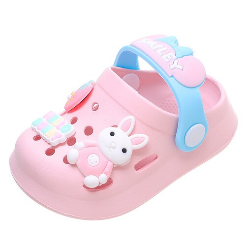 EVA children's clog shoes, cute infant and toddler indoor slippers for boys and girls, soft-soled baby closed-toe sandals for summer