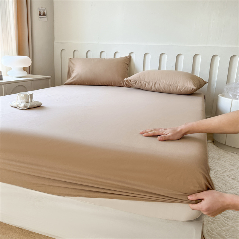 Cama de clase A para madres y bebés una sola capa de cama de cuatro estaciones de color sólido universal cubierta de cama desnuda cubierta de algodón protector contra el polvo