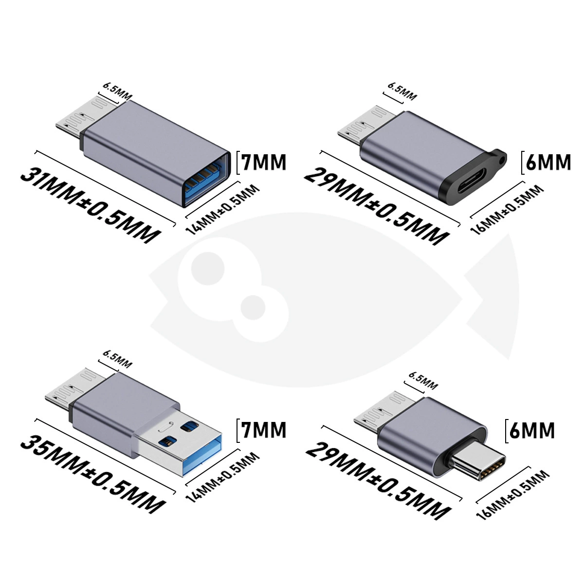 衡越 Type-c to usb 3.0 micro usb A-C female to female type C adapter cable adapter