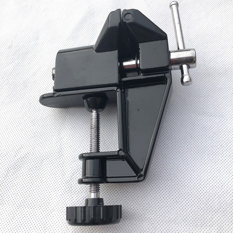 微型小台钳铝合金黑色中型桌虎钳固定台钳虎钳小台钳虎钳木工工具