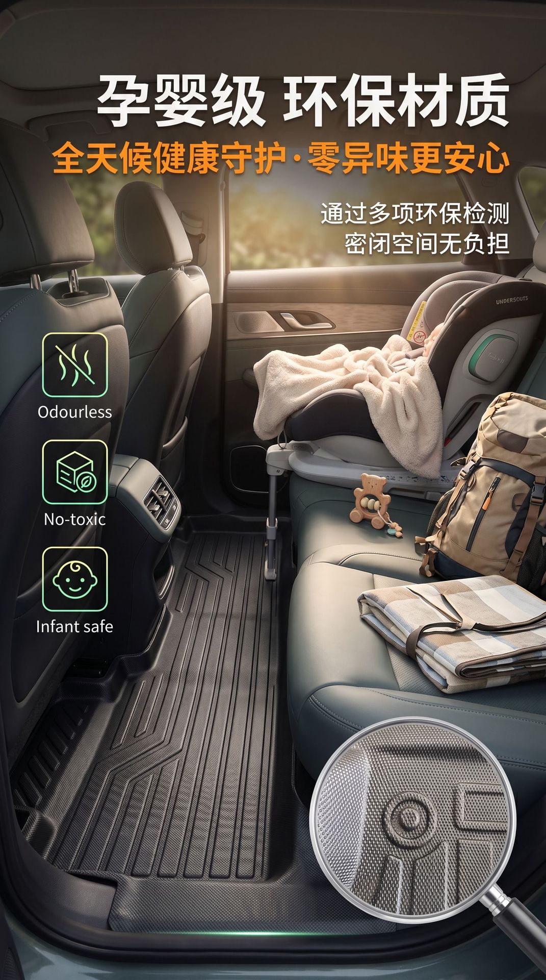 Tpe Floor Mats Specifically for the Arcfox T1 Model, Waterproof and Dustproof Car Interior Accessories, All-Season Tpe Floor Mats