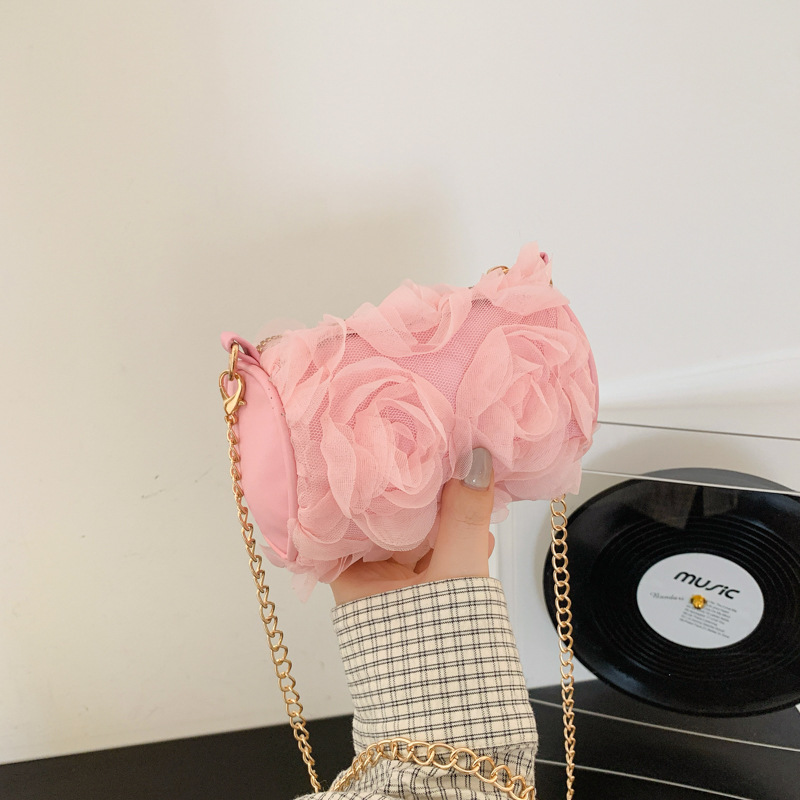 Cross-Border Super Popular Parent-Child Bag with 3D Floral Design, Women's Handbag, 2026 New Model Fairy Bag, Girls' Princess Bag, Crossbody Bag