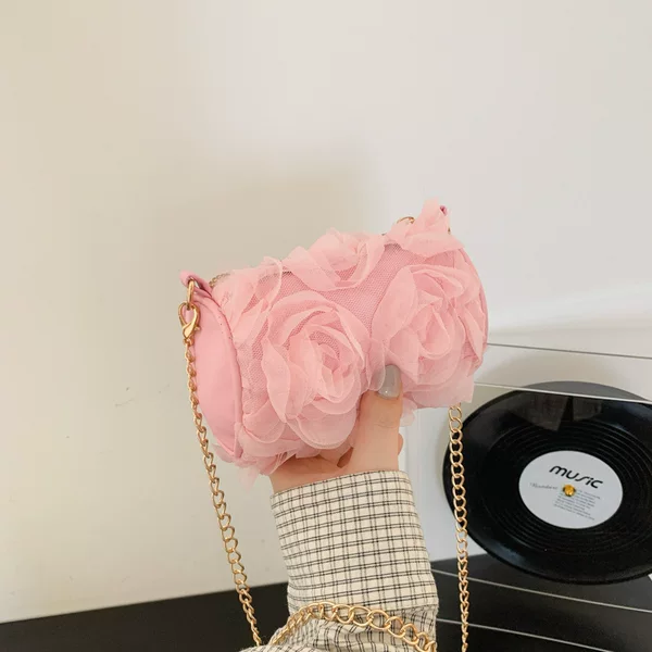 Cross-Border Super Popular Parent-Child Bag with 3D Floral Design, Women's Handbag, 2026 New Model Fairy Bag, Girls' Princess Bag, Crossbody Bag