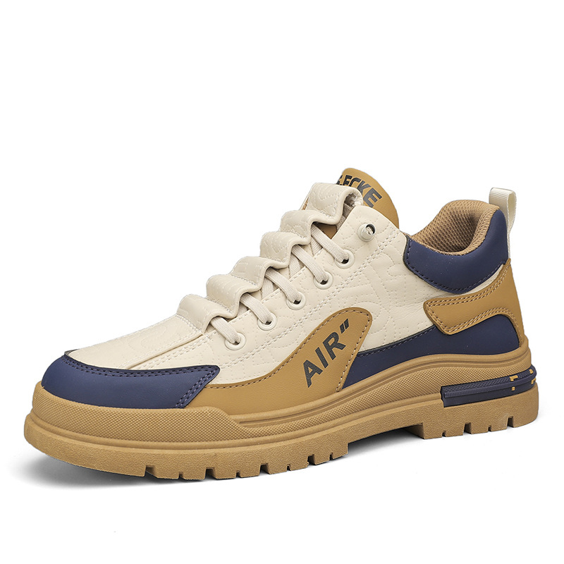 2023 otoño y invierno nuevo estilo de moda anti-derrapante zapatos de trabajo con suela gruesa zapatos casuales variados zapatos de cuero zapatos de moda zapatos de hombre