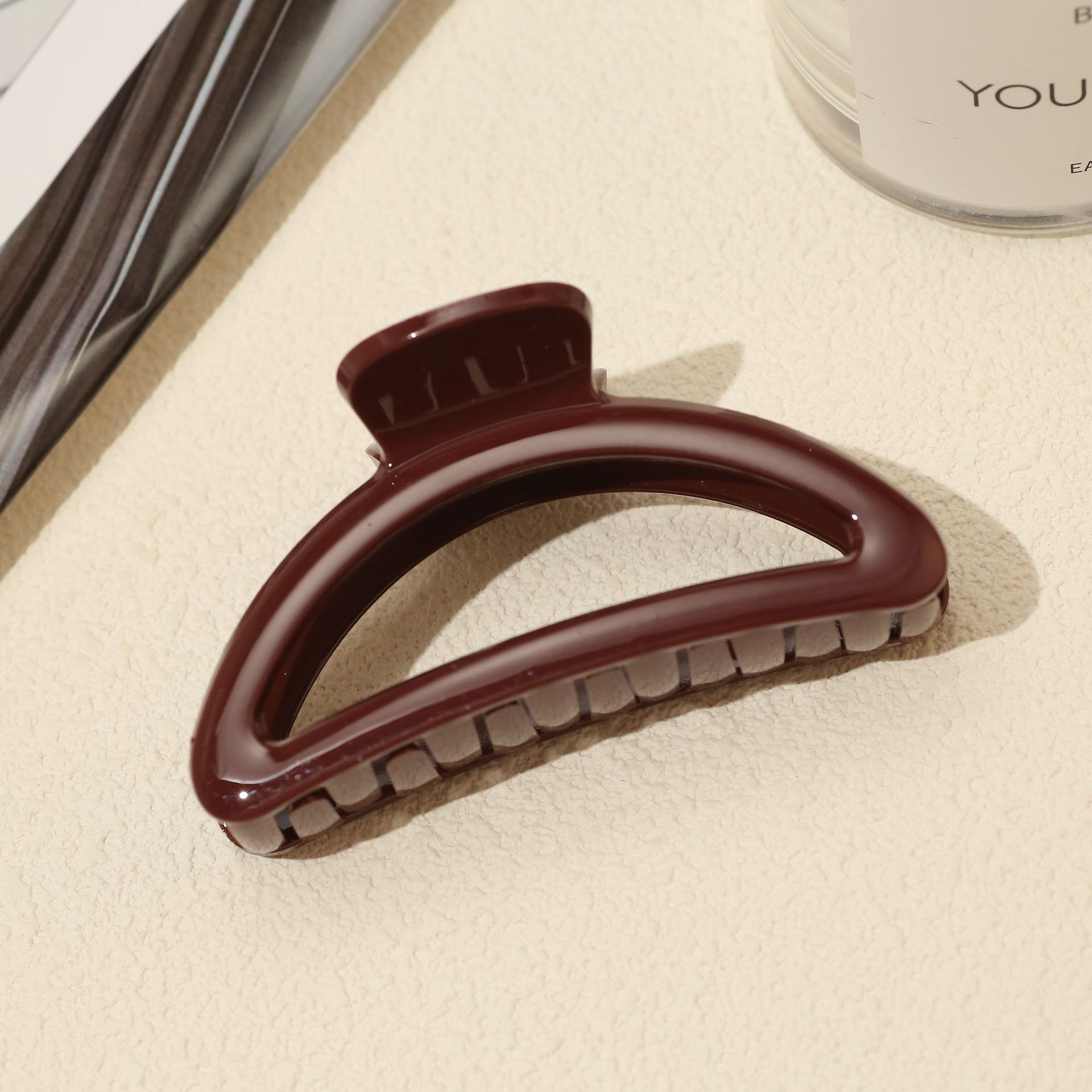 Pinza para el cabello, temperamento femenino, clip de agarre de cara brillante, sentido mediano de alto nivel, parte posterior de la cabeza, clip de tiburón, pequeño volumen de cabello, tocado