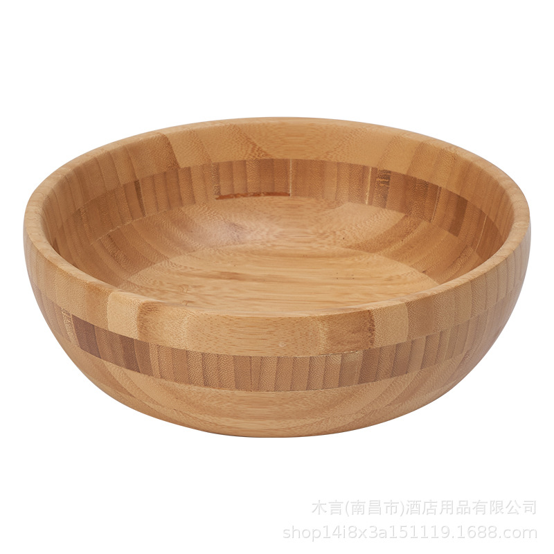 Tazón de Bambú Espeso para Ensalada y Preparación de Cocina Estilo Japonés
