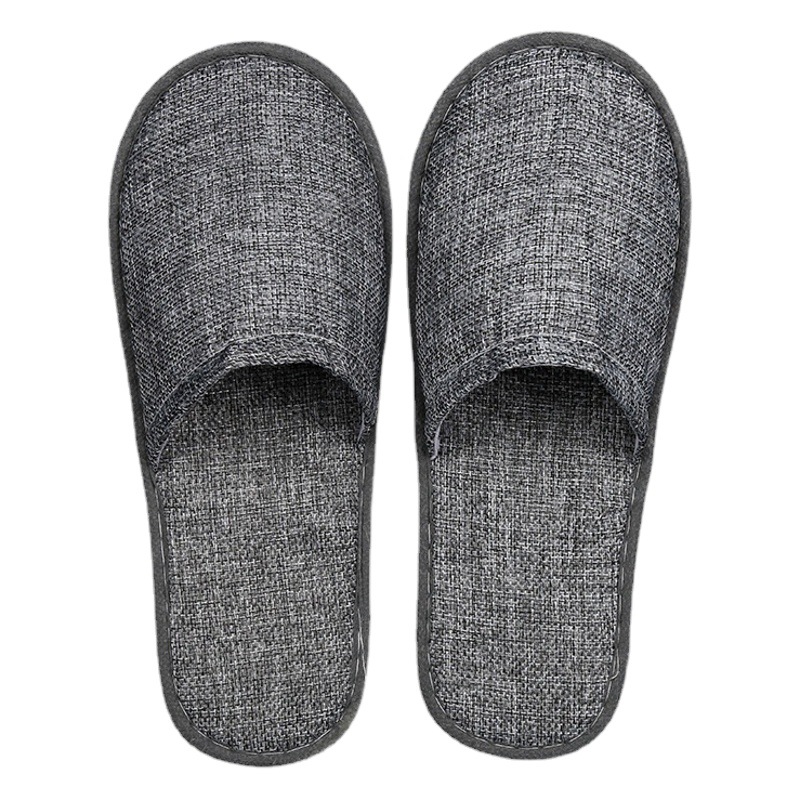 Keding logo cotton and linen slippers Hotel Hotel disposable slippers disposable hotel linen slippers