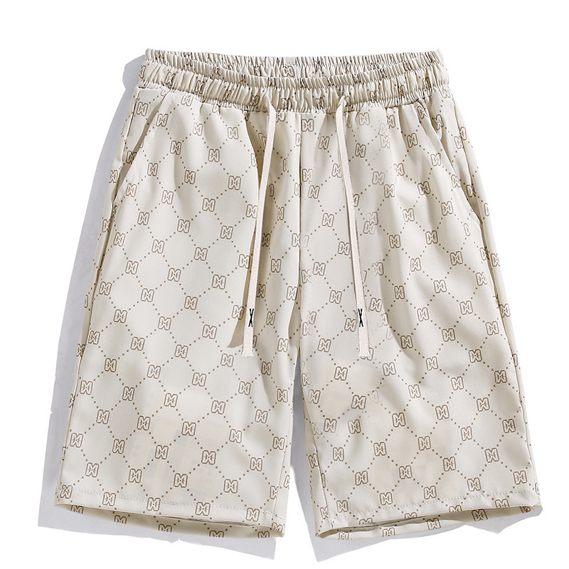 Shorts Sommer bedruckte Herren-Eisseide atmungsaktive lässige lose Strandbekleidung Laufsport Basketballhosen_voghion.com