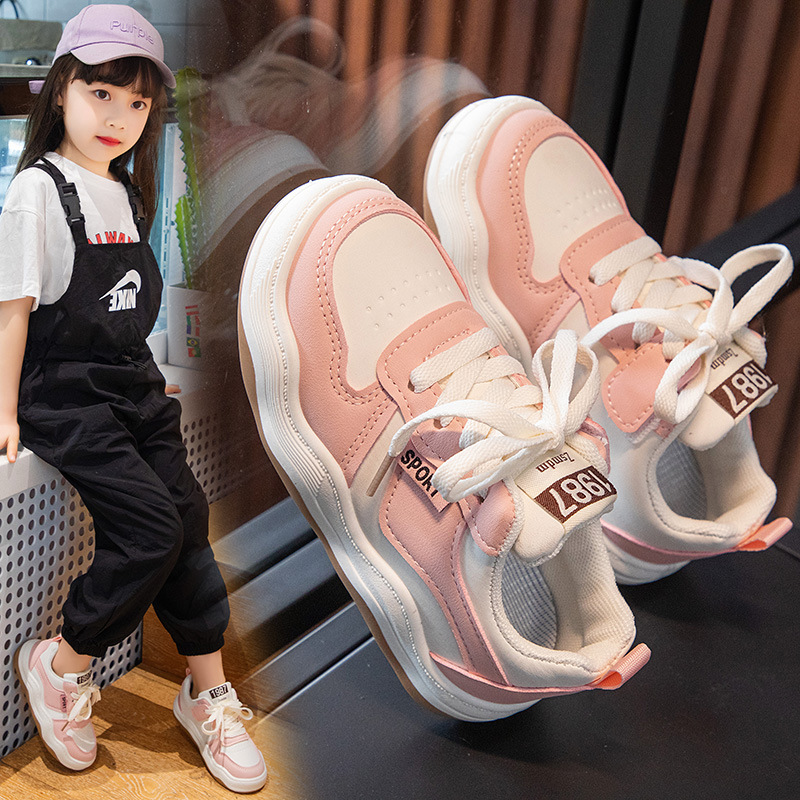 Children's Sports Shoes 2023 New Spring and Autumn Boys' Board Shoes Girls' Breathable Casual Shoes Middle and Big_voghion.com