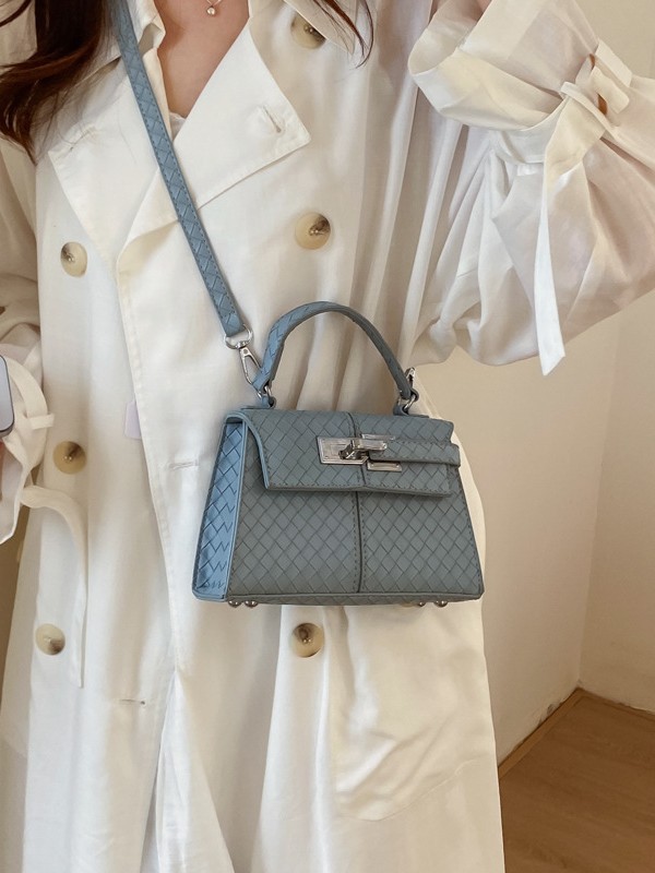 Nuevo bolso de tejido de mujeres de comercio exterior de textura de moda bolso cuadrado de tendencia transfronteriza Kelly bolso de alta calidad bolso de mochila
