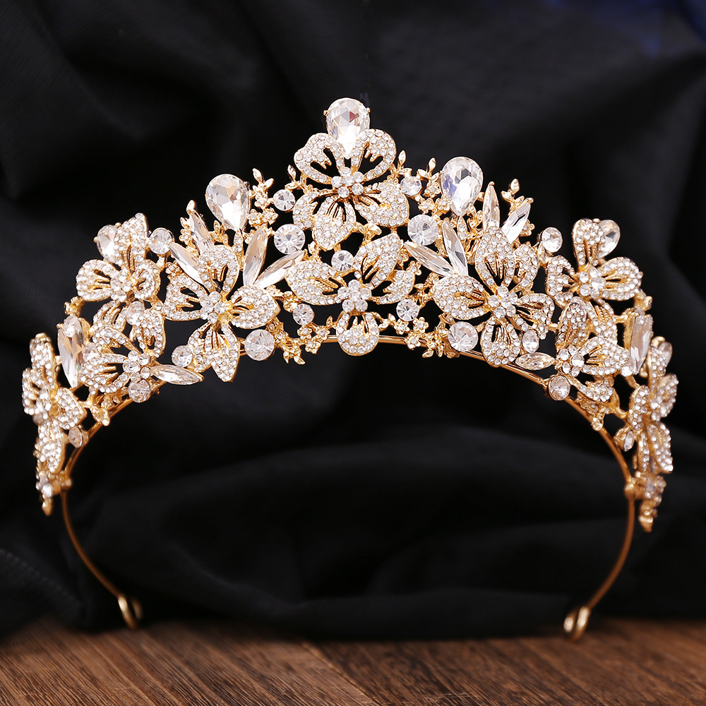 357g Weight Crown Hair Accessories Type 1 Piece Quantity Wedding, Birthday, Festival Occasion Alloy Material Leaves Pattern All Seasons Season Women's Gender Diamond Design Simple Style, Shiny Style Simple Style Shiny Women's Leaves Alloy Diamond Crown 4