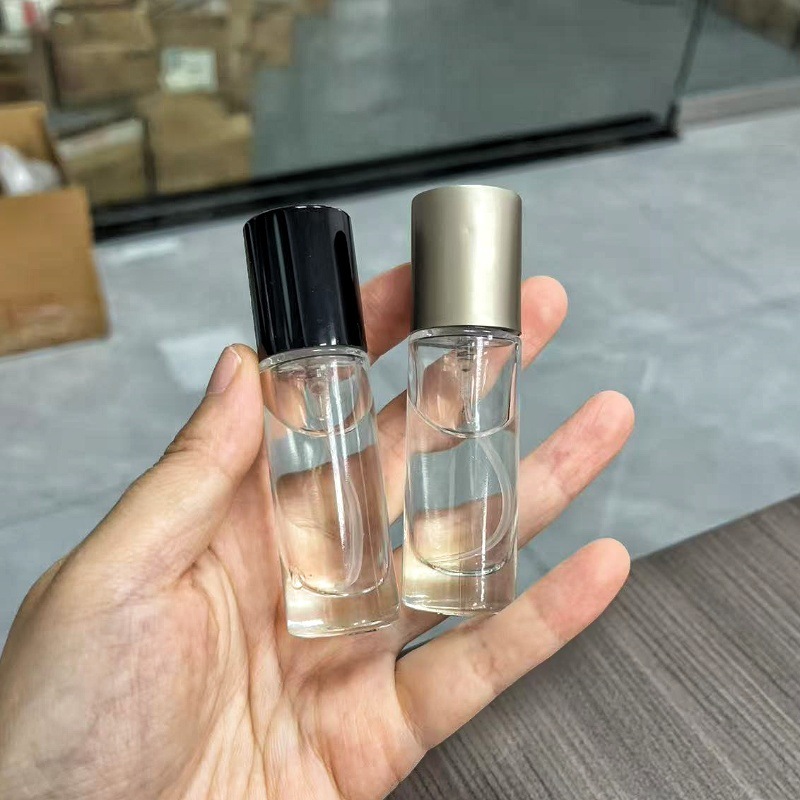 10ML15ML卡口分装瓶便携式玻璃喷雾香水瓶空瓶按压式胡桃木榉木盖|undefined