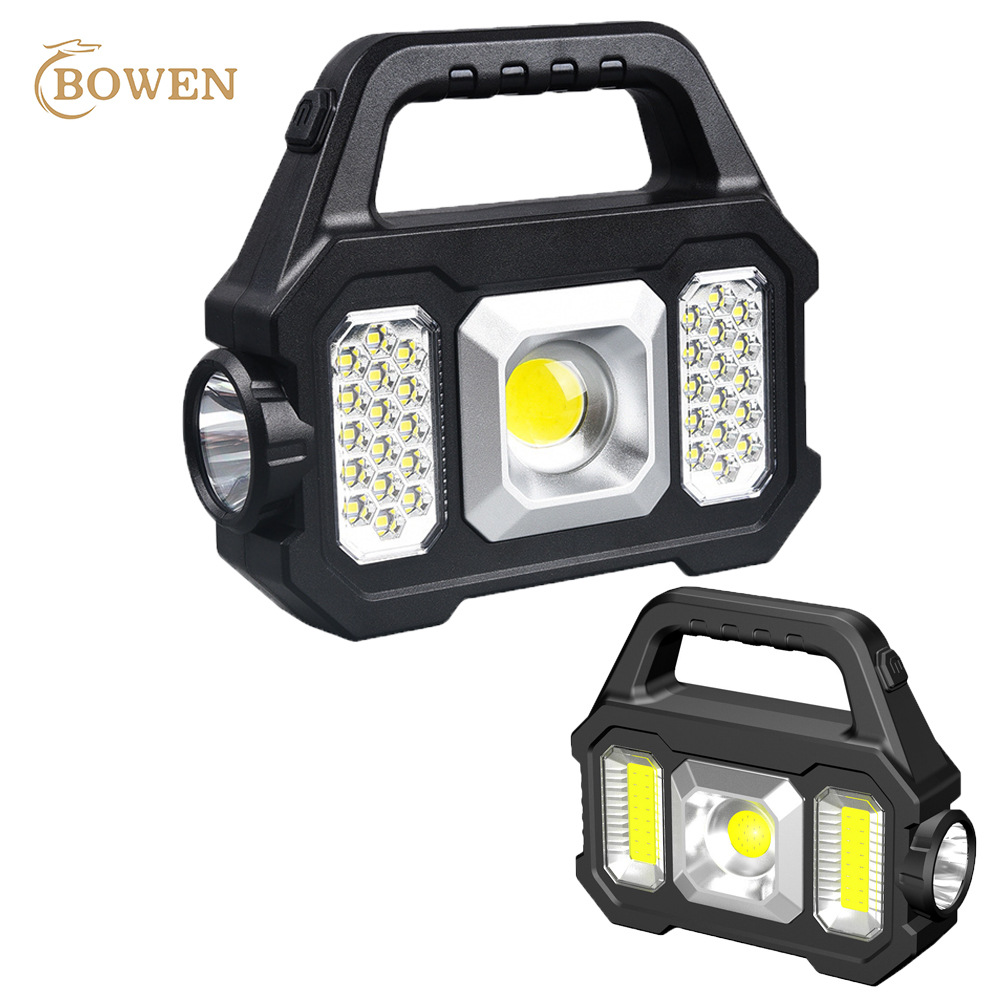 Sonda de luz portátil de alta potencia COB al aire libre linterna portátil fuerte luz recargable Super brillante reflector de largo alcance