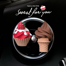 ins网红车载香薰香水甜筒车饰可爱汽车饰品出风口装饰车内用品女