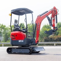 源头厂家直供小型多功能挖掘机 HT18型农用钩机松土器果园挖沟机