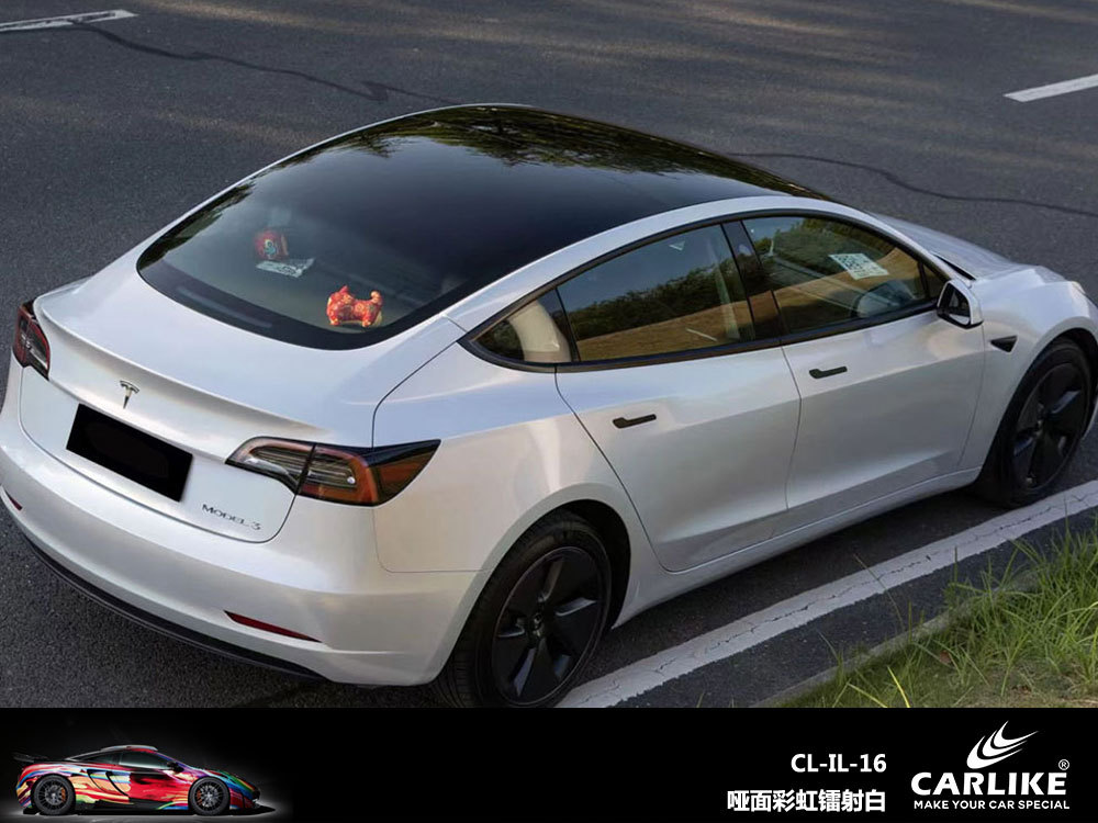 Carlake colorido láser coche cuerpo cambio de color película color mágico camaleón coche película brillante láser blanco coche cambio de color