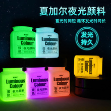夏加60ml瓶装夜光丙烯颜料发光涂料装饰涂鸦彩绘纺织专用夜光颜料