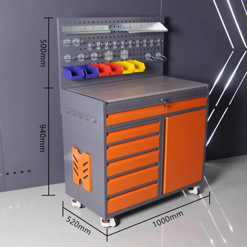 CNC数控工作台50BT40重型钳工台刀柄架HSK63工具柜拆刀桌