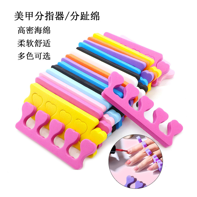 Nail Art Tools Heart-Shaped Eva Toe Separators Finger and Toe Isolation Tools Nail Polish Applicator Disposable Finger Separators