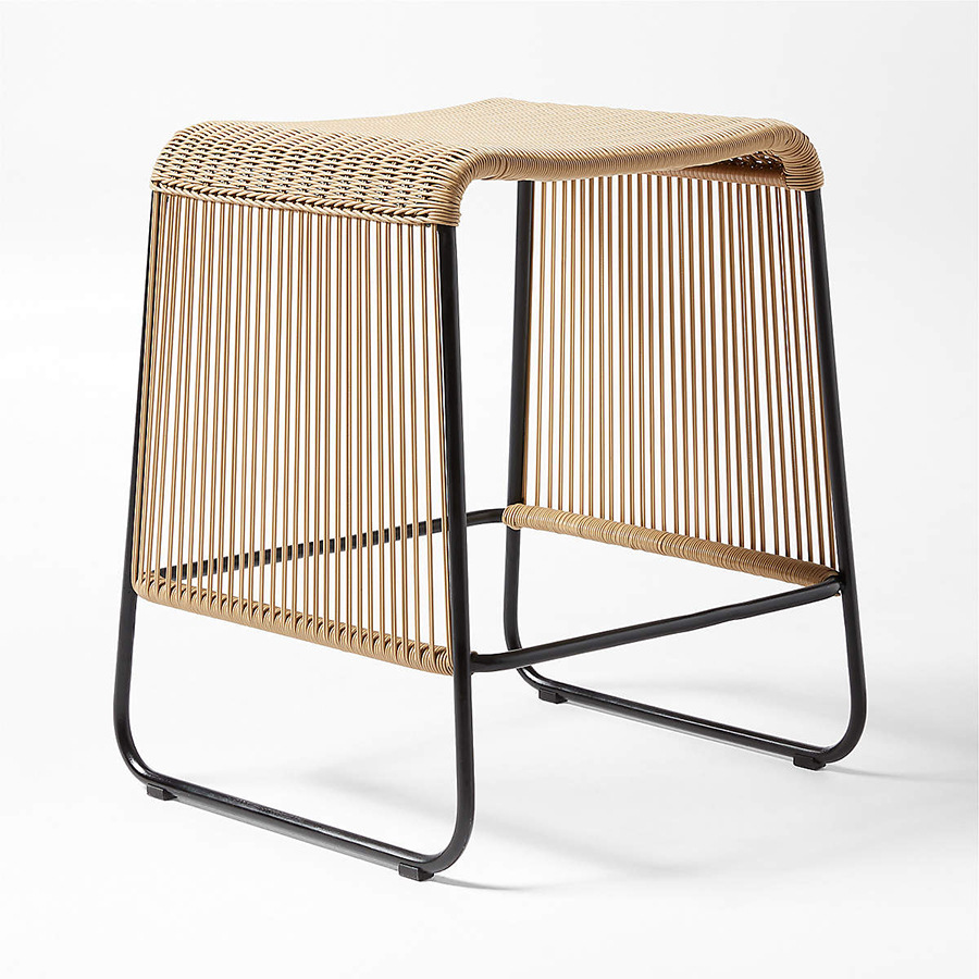 Estilo nórdico Silla de Bar de ratán taburete comercial bar medio antiguo hogar Silla de mesa de isla B & B red Silla de ratán rojo