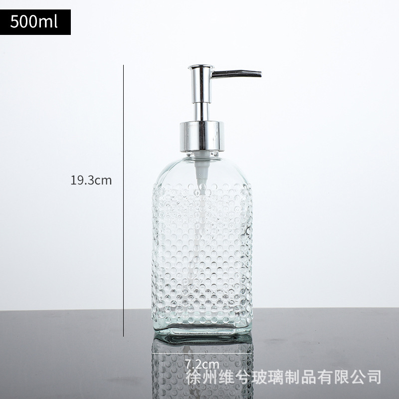 500ml de punto cuadrado; Transparencia; vidrio
