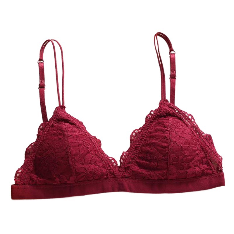 Nuevo sujetador push-up de estilo francés, fino, sin aros, sexy, de encaje, minimizador para busto grande, con copa triangular para mujer.