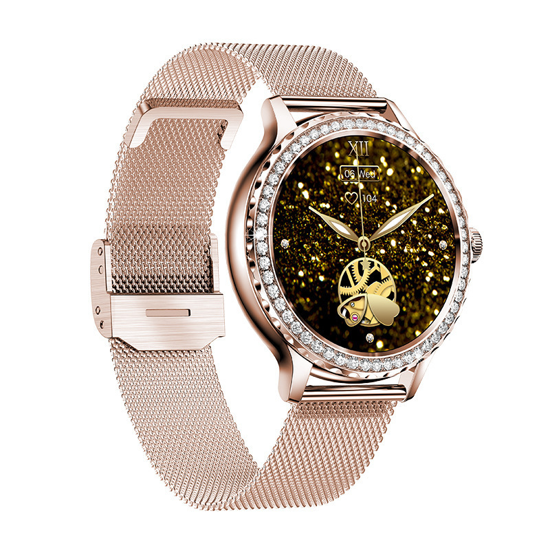 Cross-Border Nx19 Women's Diamond-Encrusted Bluetooth Call Smart Watch Blood Oxygen Blood Pressure 100+ Sports Mode Smart Watch