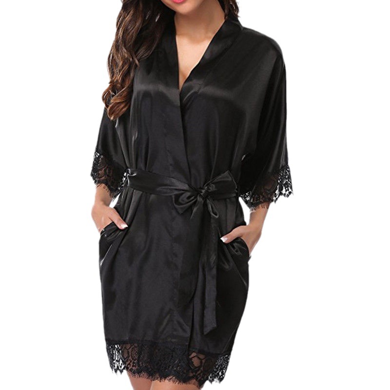GraceChic Plus Size Nachthemd Dessous Export Style Bademantel aus Eisseide Pyjamas Sexy Damen Pyjama Set_voghion.com