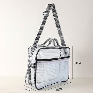40*30*12 thickened portable anti-static dust-free European standard environmentally friendly waterproof 1CMPVC large plaid satchel