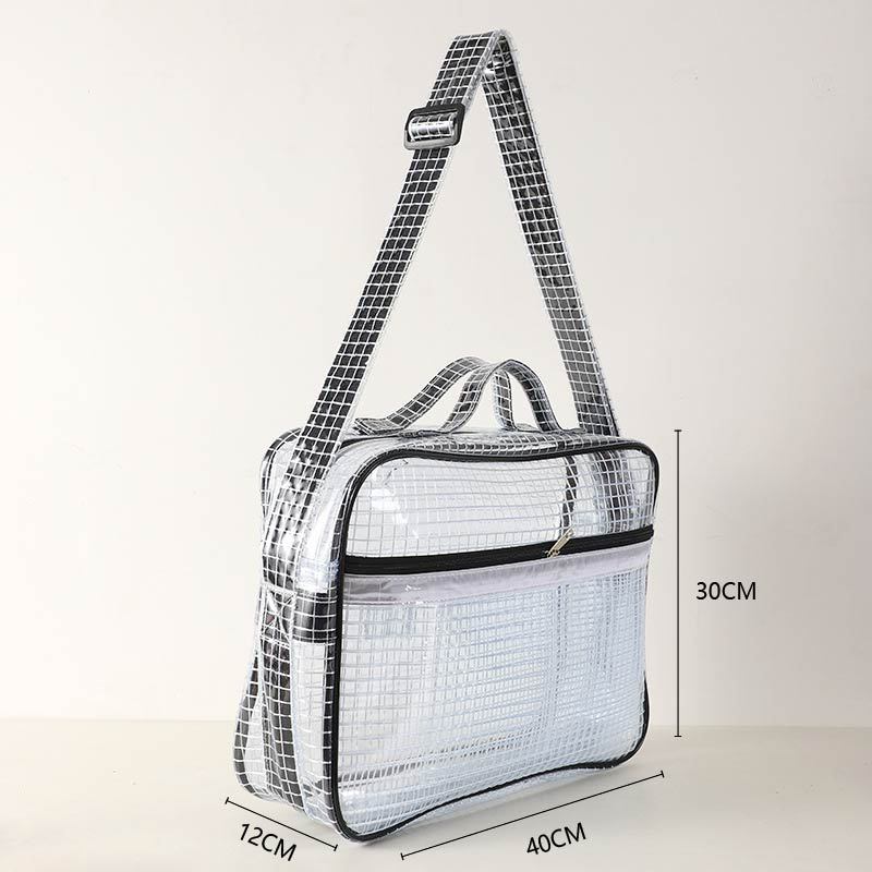 40*30*12 espesado portátil antiestático libre de polvo estándar europeo respetuoso del medio ambiente impermeable 1CMPVC taleguilla a cuadros grande