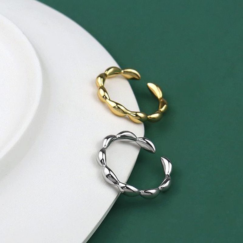 Korean version of the oliveshaped ring design sense geometric open ring wholesalepicture13