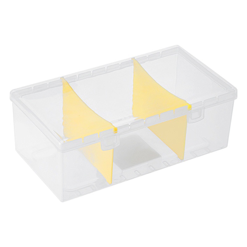 Caja de almacenamiento de escritorio rectangular pequeña caja de almacenamiento de cosméticos de escritorio separada caja de almacenamiento con tapa misceláneas caja de organización apilable
