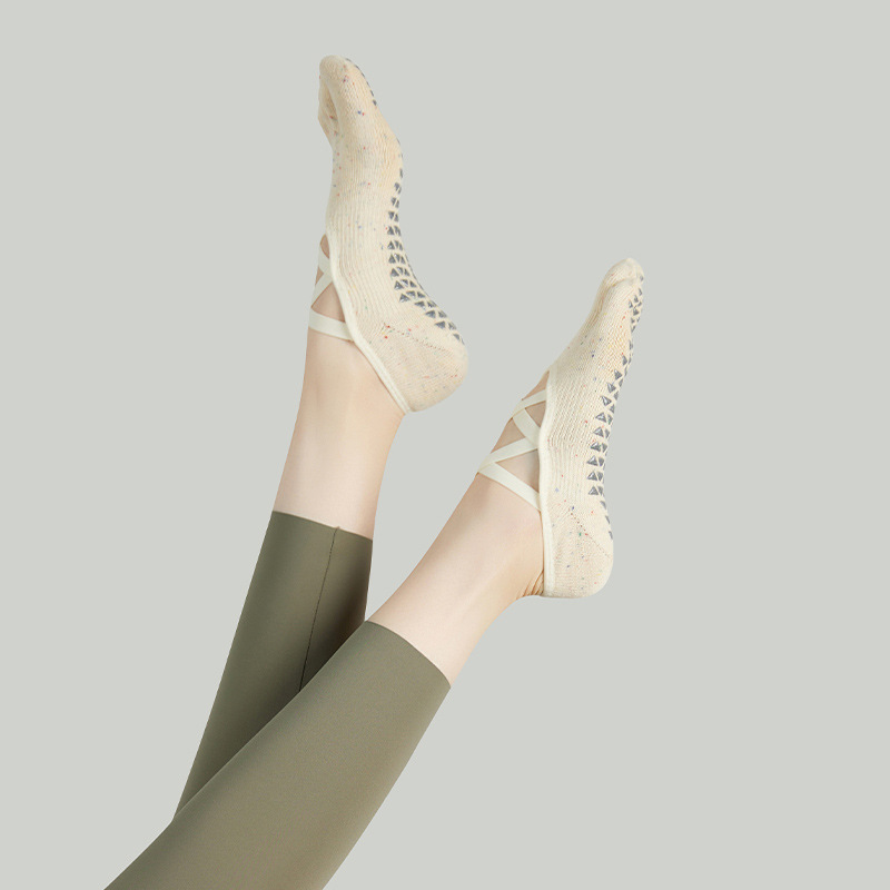 Calcetines de Pilates de cinco dedos para verano, calcetines de yoga para mujer, antideslizantes, específicos para deportes, con correas, de algodón puro, exportación a Japón y Corea.