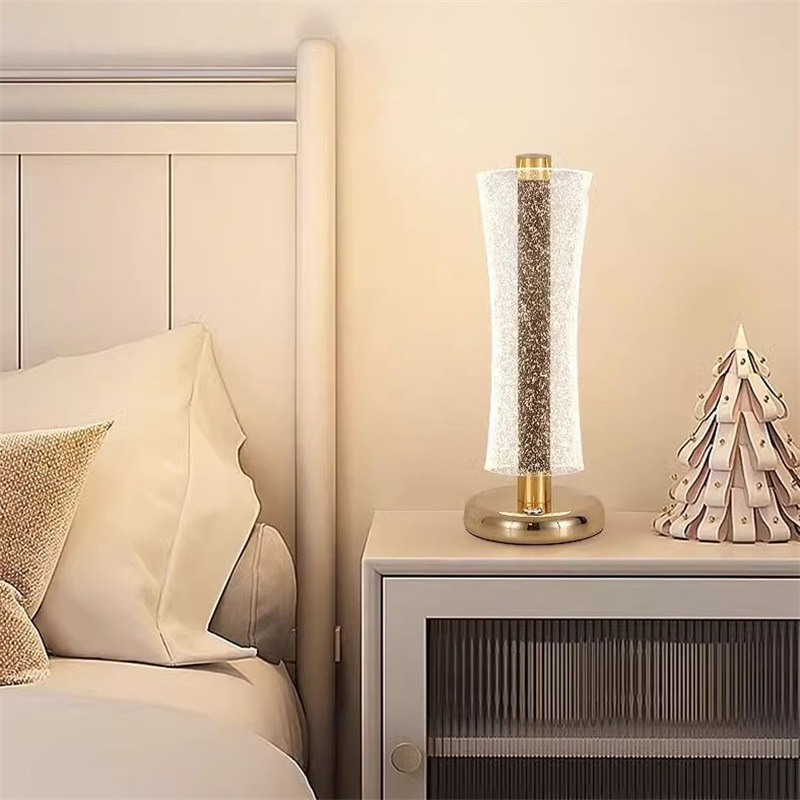 Lámpara de piso de cintura simple lámpara de escritorio sala de estar red luz roja en el dormitorio protección de los ojos lujoso arte moderno estilo nórdico