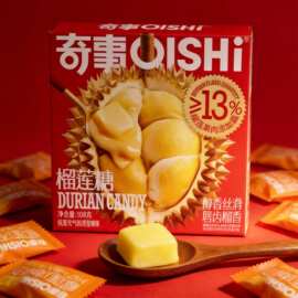 奇事榴莲糖108克榴莲味浓郁奶糖年货糖果喜糖办公室休闲零食水果