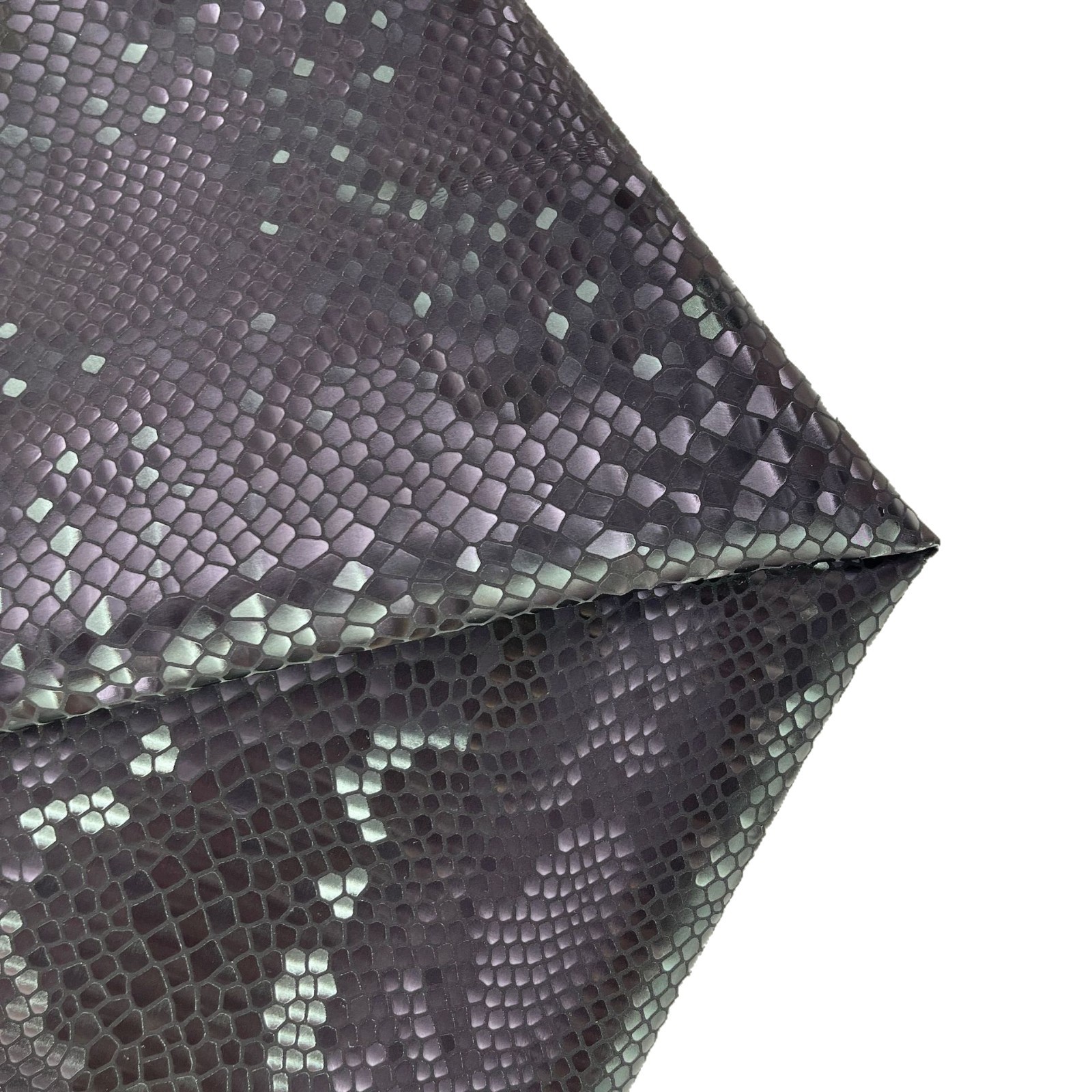 Fabricante spot PU equipaje de cuero artificial material de cuero brillante patrón de serpiente de alto brillo patrón de escamas de dragón bolso de cuero embalaje de la carcasa del teléfono móvil