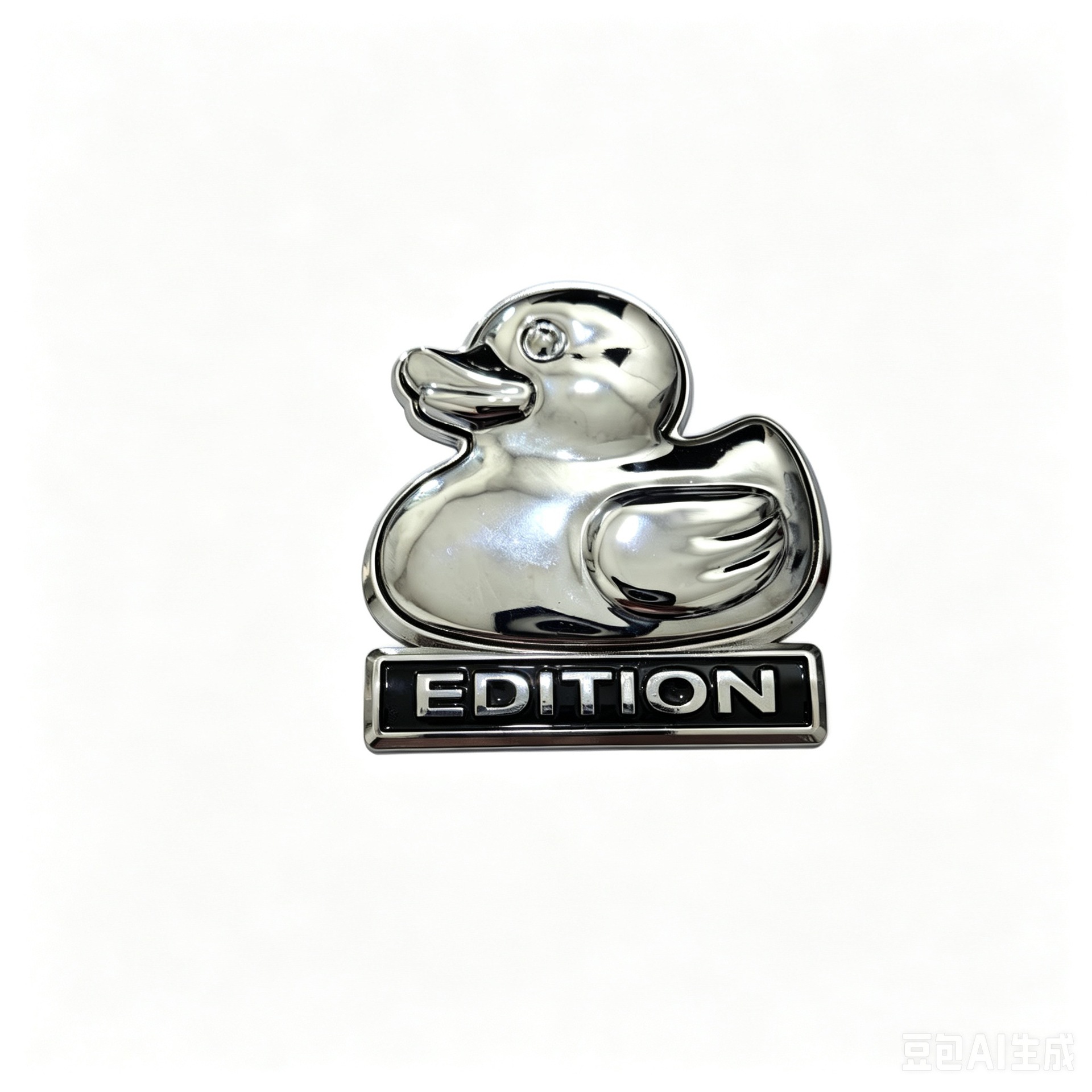 Car modification high-end metal yellow duck decorative sticker 3D personalized large duck body side emblem tail emblem