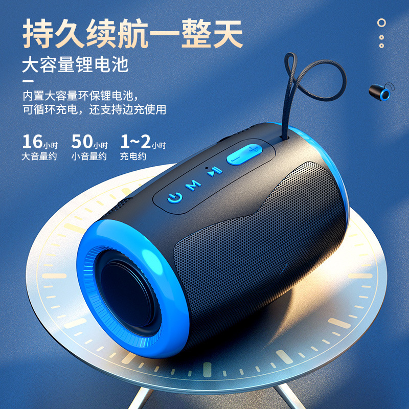 ワイヤレスbluetoothスピーカー音響tws相互接続超長航続国境を越えた新工場は、小型スピーカーの大音量を提供している|undefined