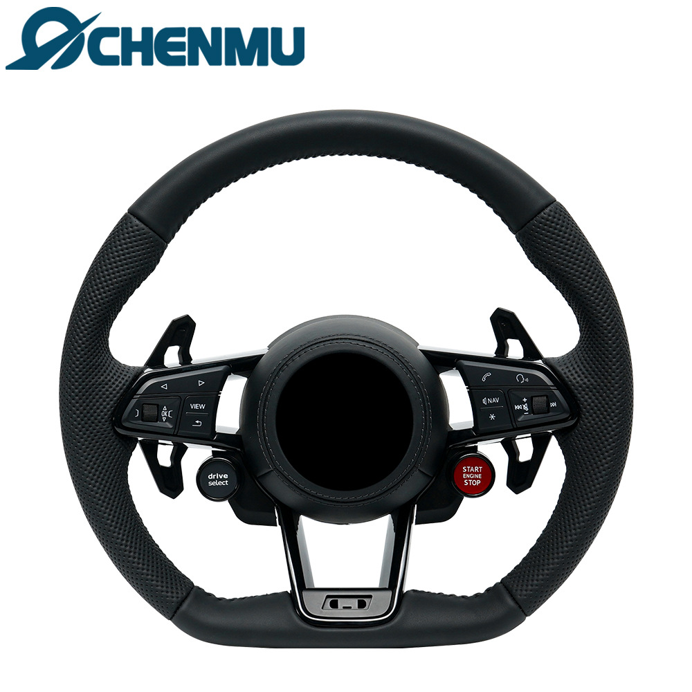 Audi Modified R8 Dual Button Steering Wheel for Audi A4L A6L A3 A5 A7 Q2L Q3 Q4 Q5L Q6 (Steering wheel) - r8-black-frame-dual-button-assembly