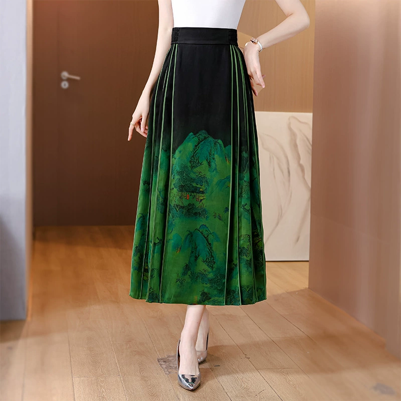 Лошадь юбка ароматная облачная пряжа 2025 новая высокая талия тонкая и легкая