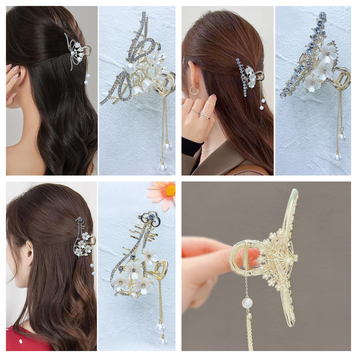 New Exquisite Butterfly Hairpin for Women, High-End Temperament, Half-Tied Hair, Tassel Pendant Hair Accessory, Fairy New Style, Back of the Head Grab