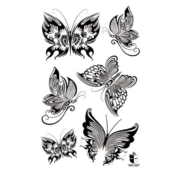 Animal blanco y negro desechable pegatinas de tatuaje belleza pegatinas de tatuaje moda estética patrón de personalidad dama pegatinas de tatuaje